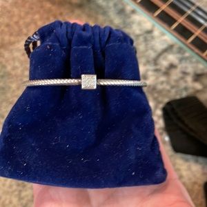 Authentic *Vintage* David Yurman Bangle with square diamond design